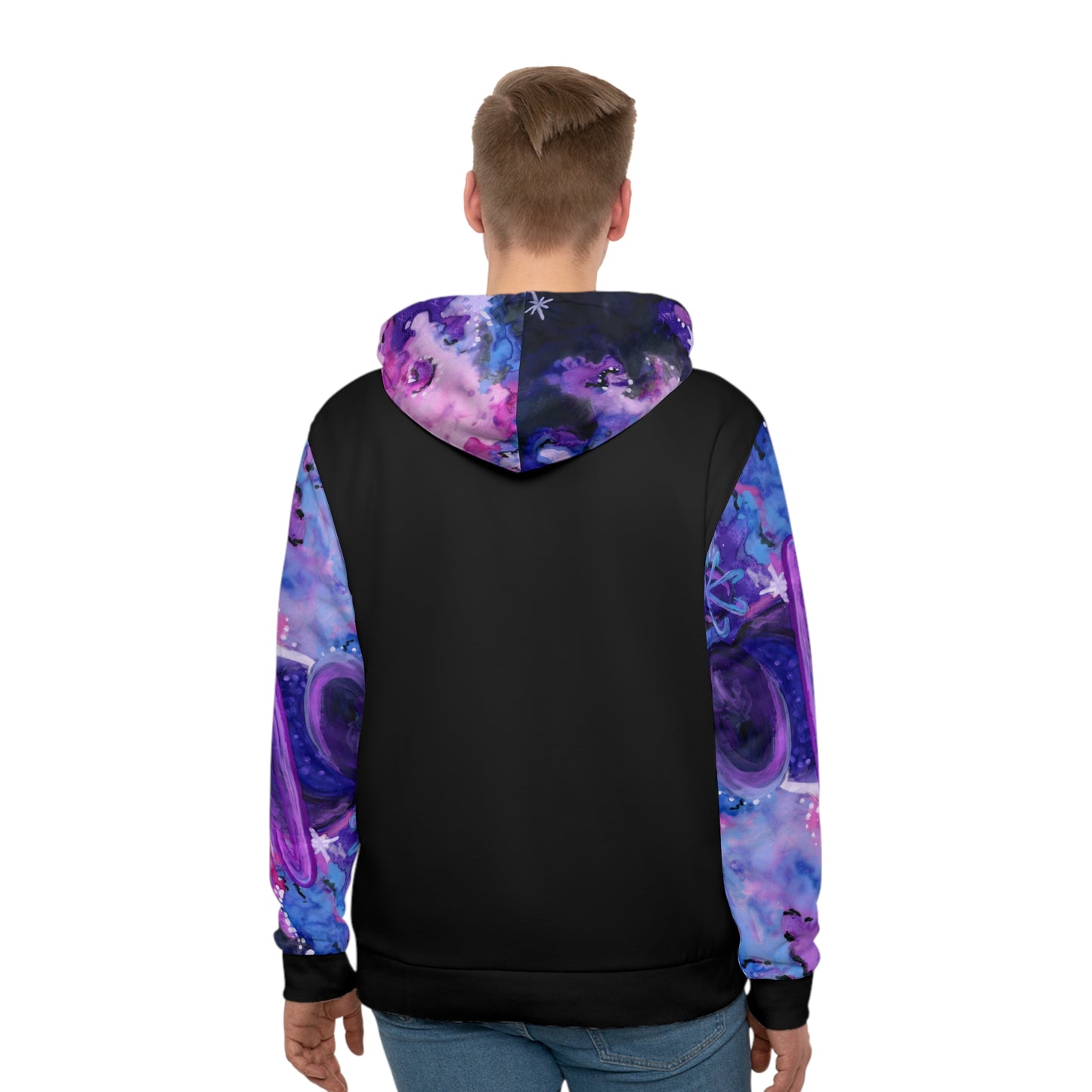 Purple Galaxy Galaxy Unisex Fashion Hoodie (AOP)