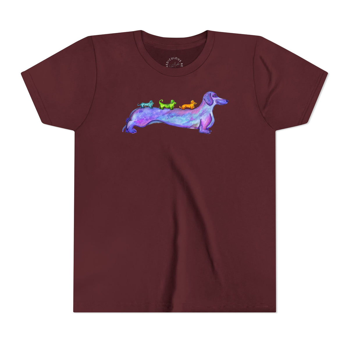 Dachshund Rainbow Crew Youth Tee