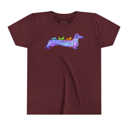 Dachshund Rainbow Crew Youth Tee