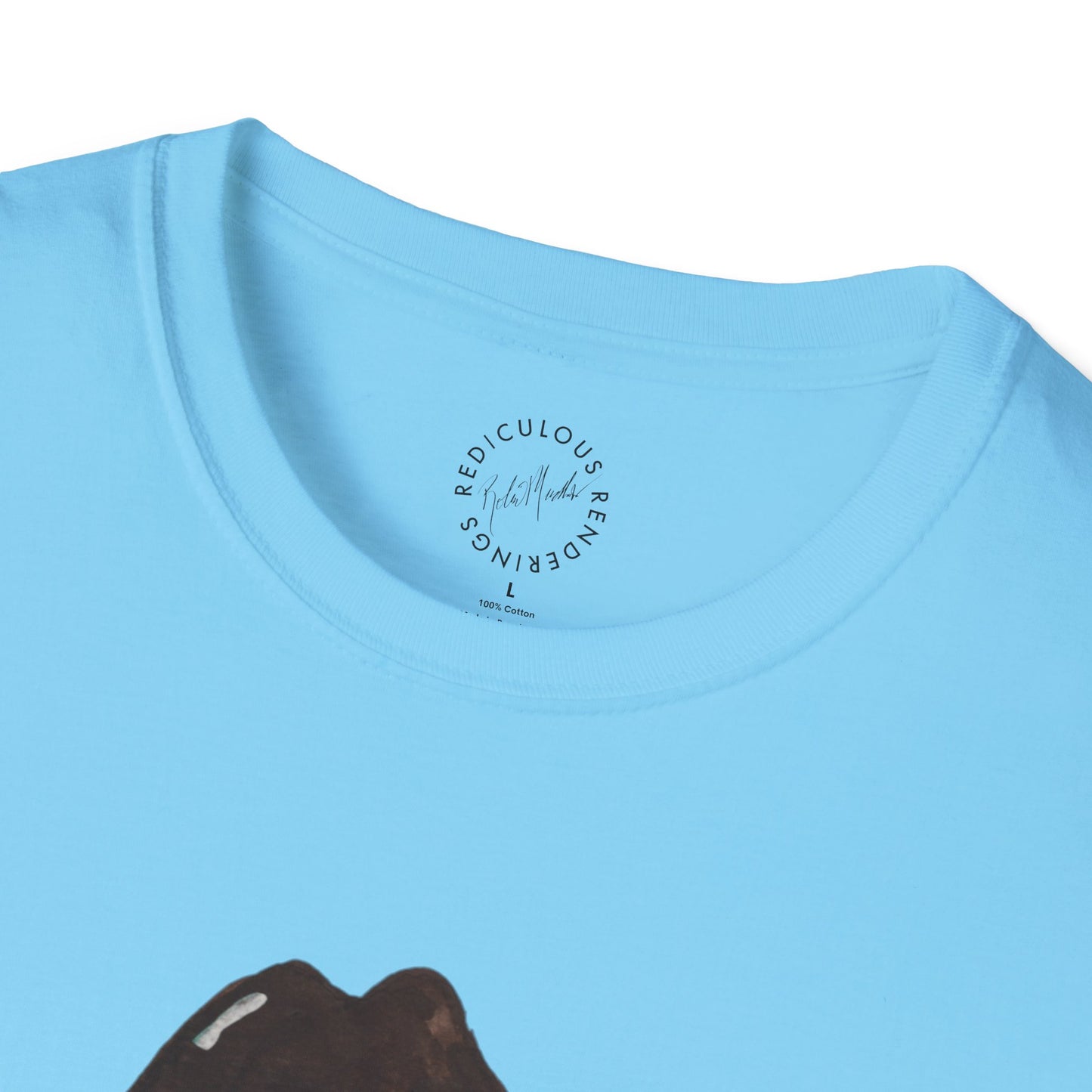 Cowboy Pig Unisex Softstyle Print T-Shirt