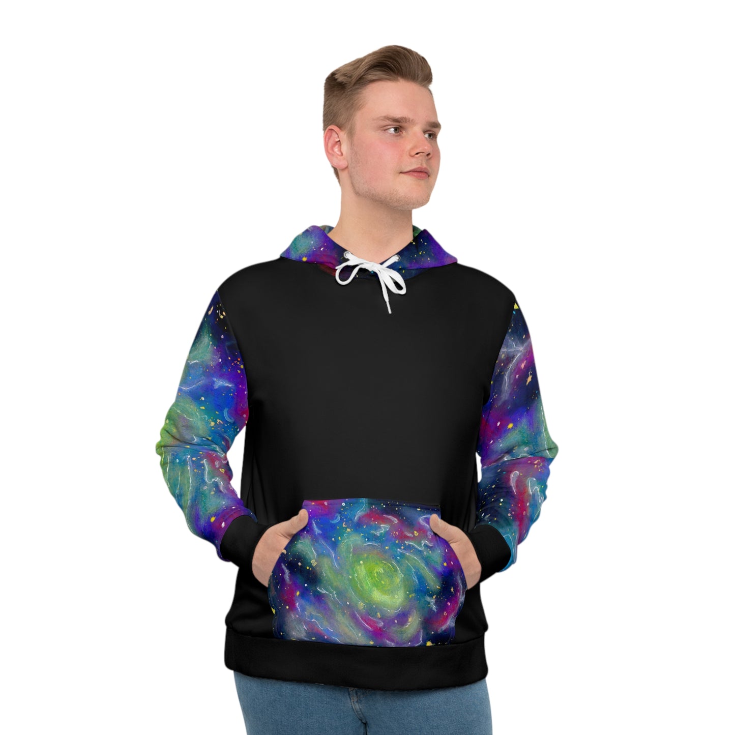 Rainbow Vortex Galaxy Unisex Fashion Hoodie (AOP)