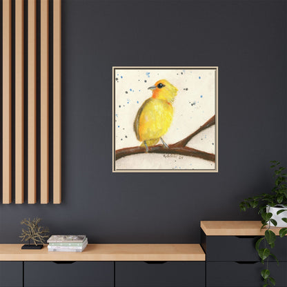 Yellow Canary Bird Framed Wall Art