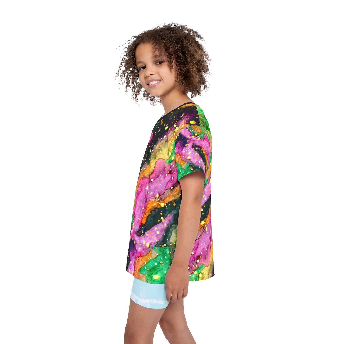 Neon Galaxy Kids Sports Jersey (AOP)