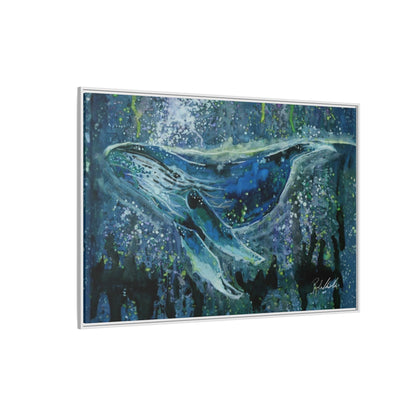 Watercolor Whale Framed Wall Art