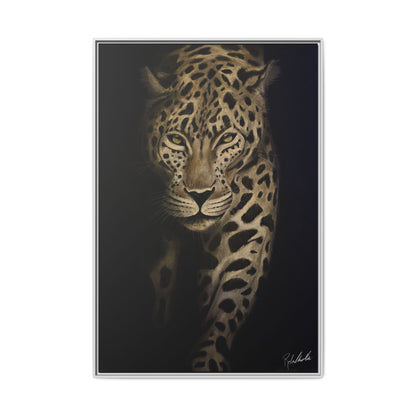 Leopard at Night Framed Wall Art