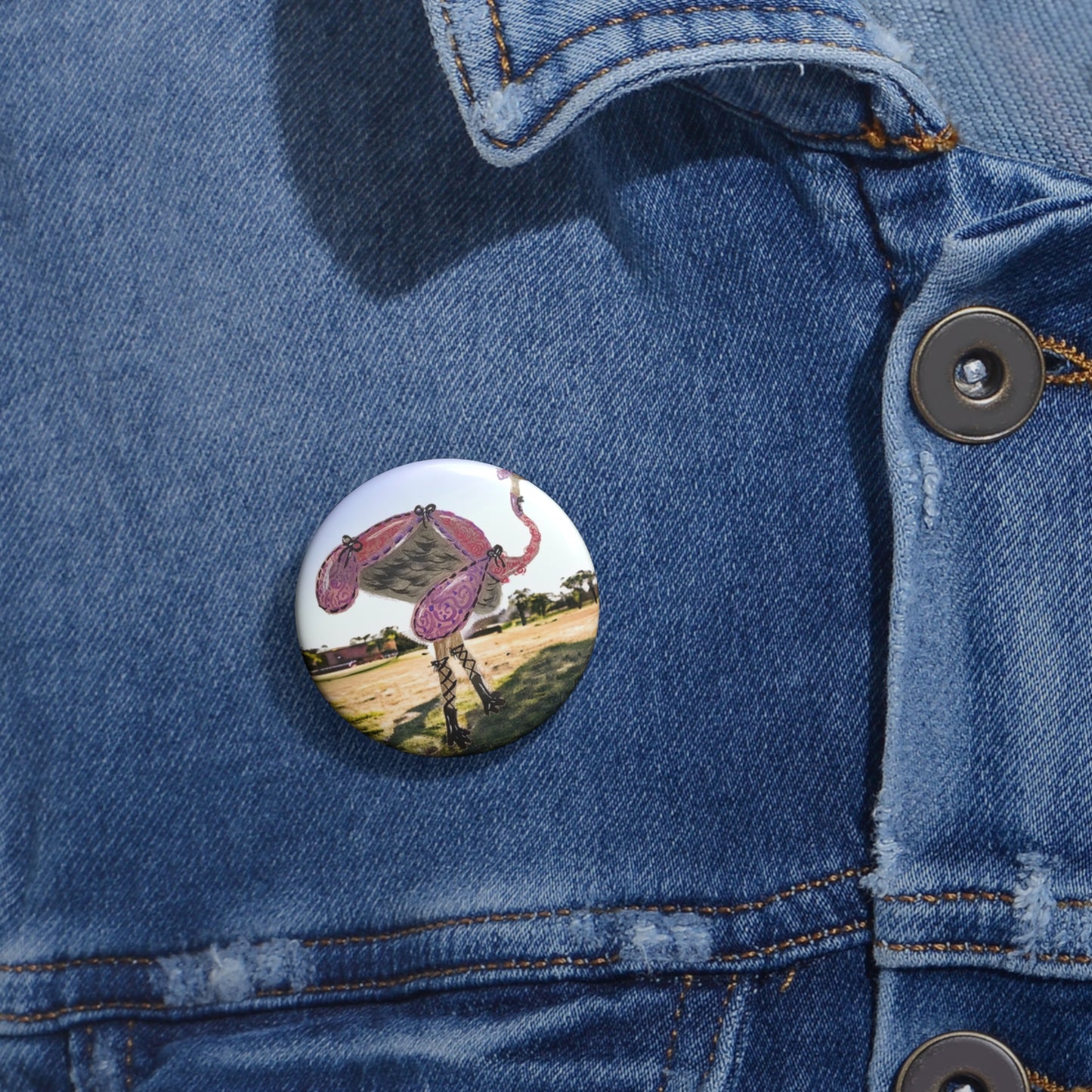 Ostrich Pin Buttons