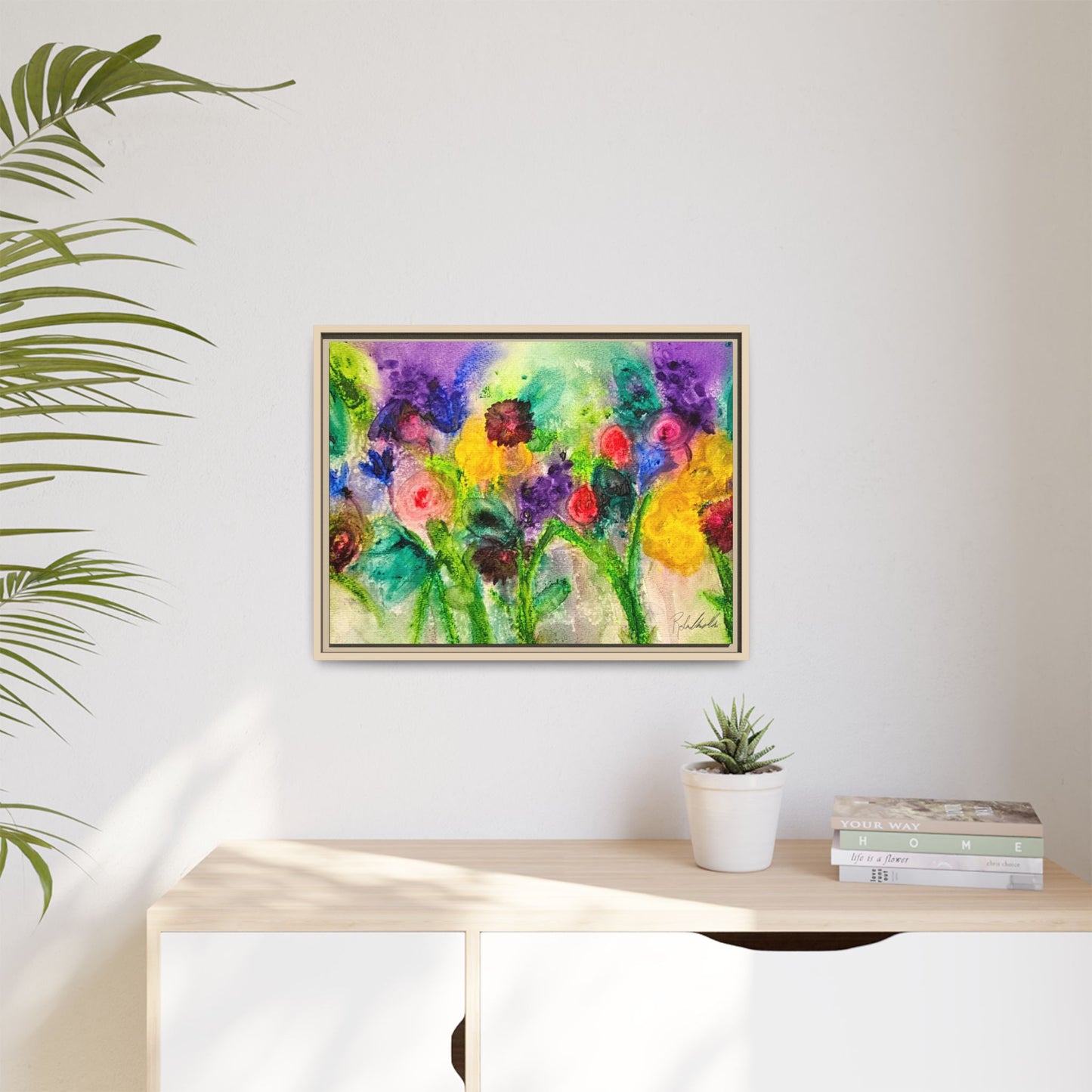 Abstract Flowers Framed Wall Art