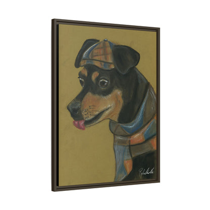 Small Chihuahua Dog in Hat Framed Wall Art