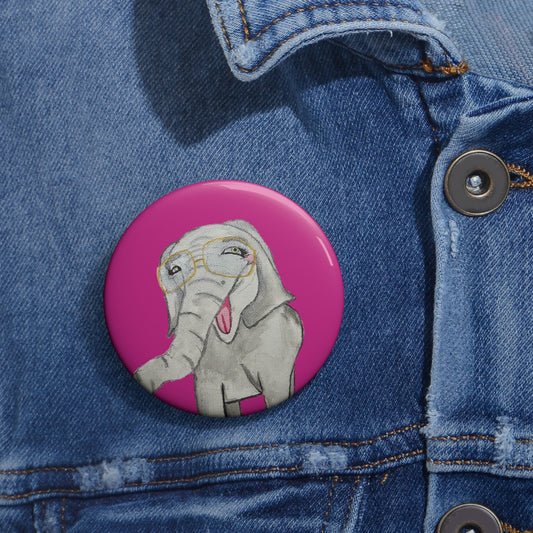 Selfie Elephant Pin Buttons