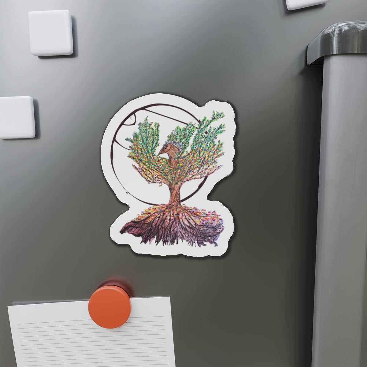 Phoenix Tree Die-Cut Magnets