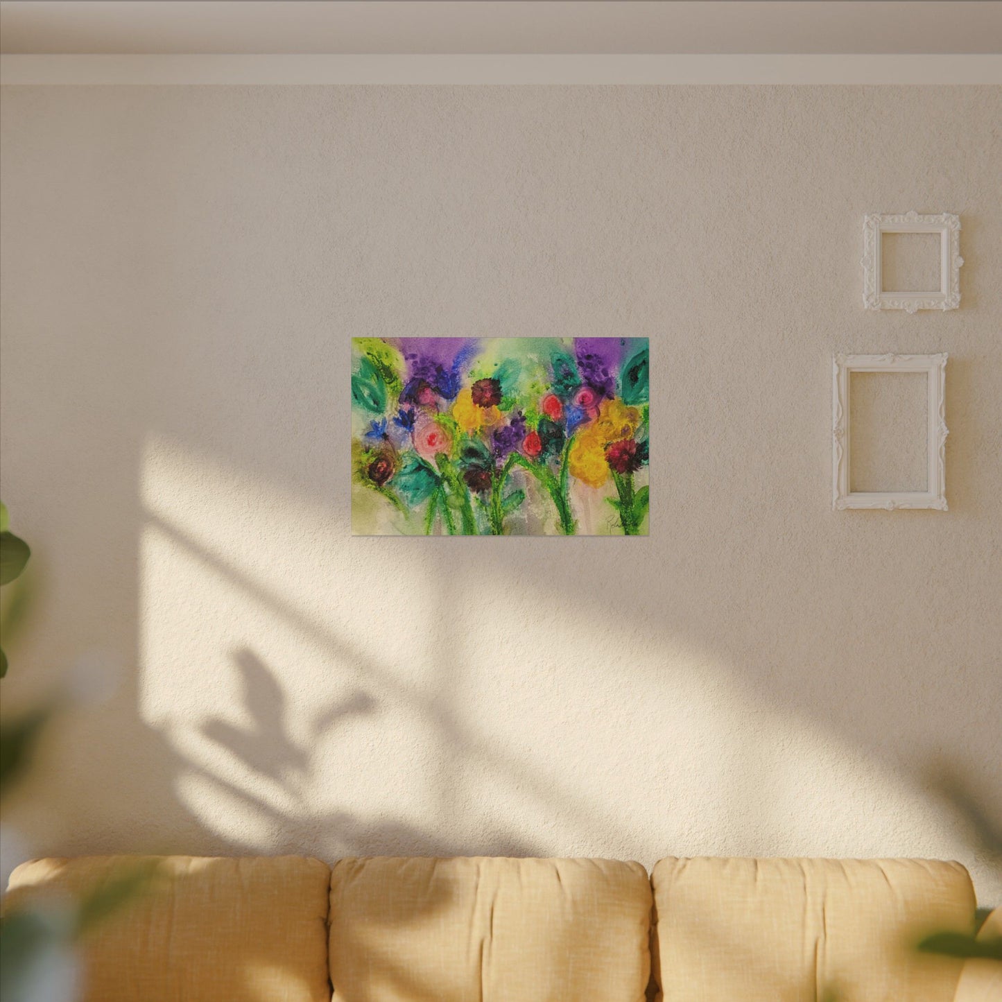 Abstract Flowers Canvas Gallery Wrap