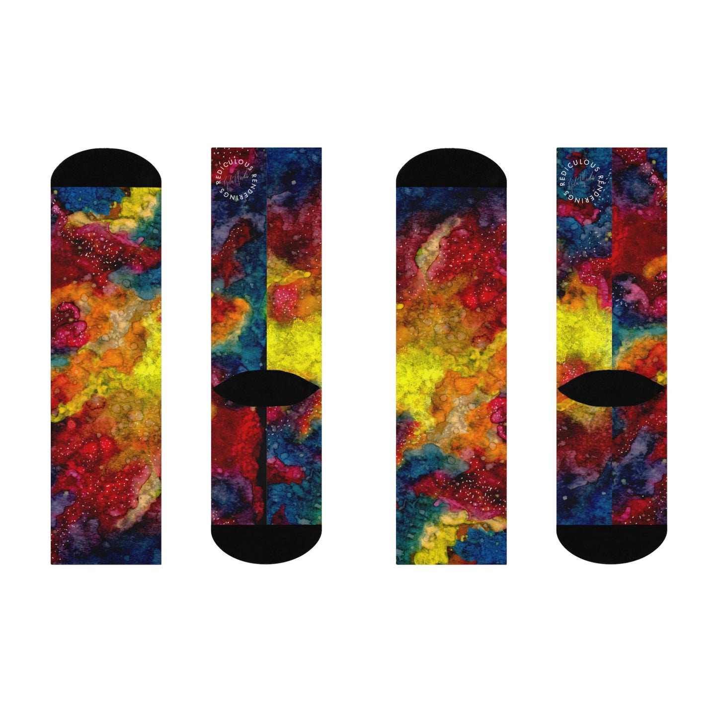 Sunset Clouds Galaxy Cushioned Crew Socks