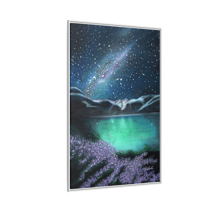 Night Sky over Spring Lake Framed Wall Art