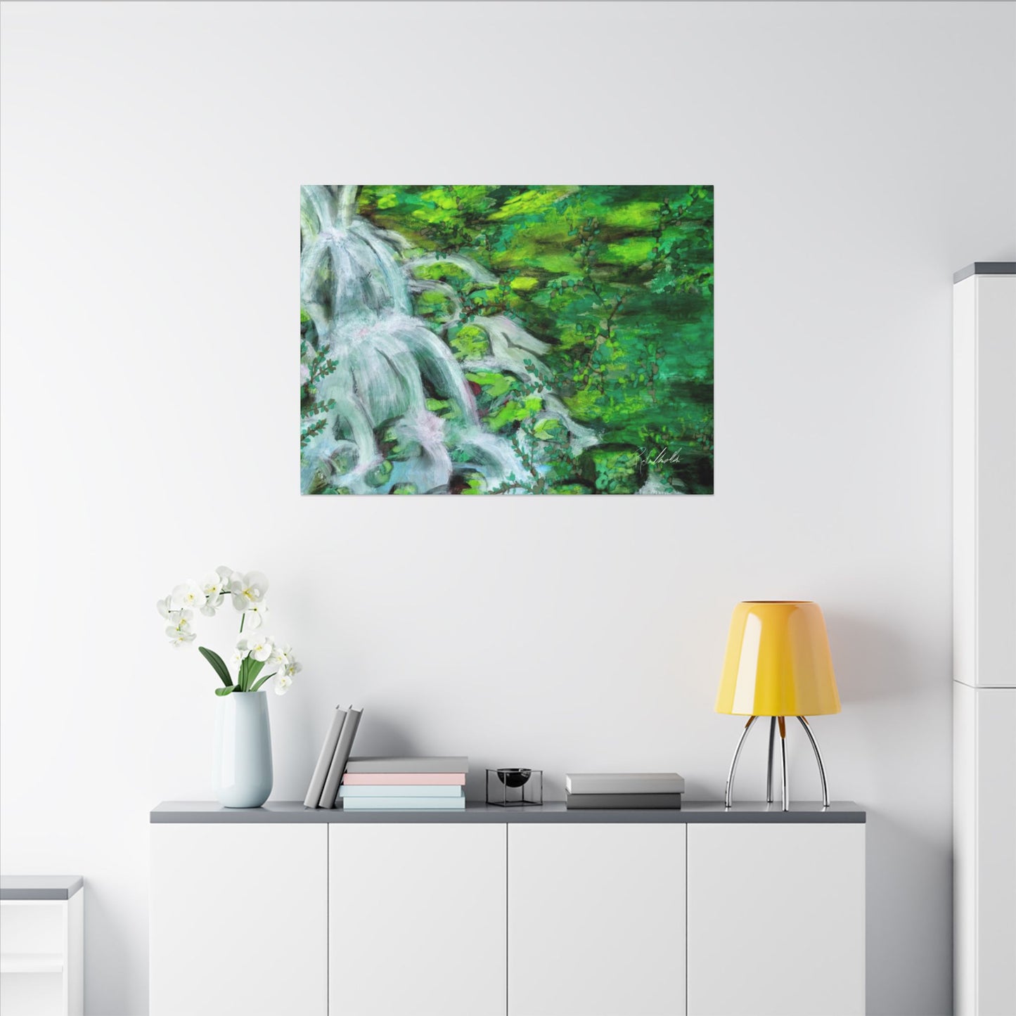 Mossy Waterfall Canvas Gallery Wrap