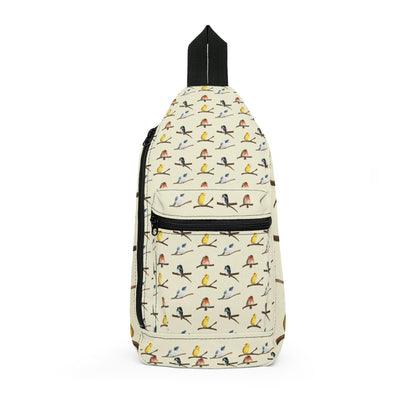 Colorful Bird Pattern Sling Bag - Lightweight Crossbody for Everyday Adventures