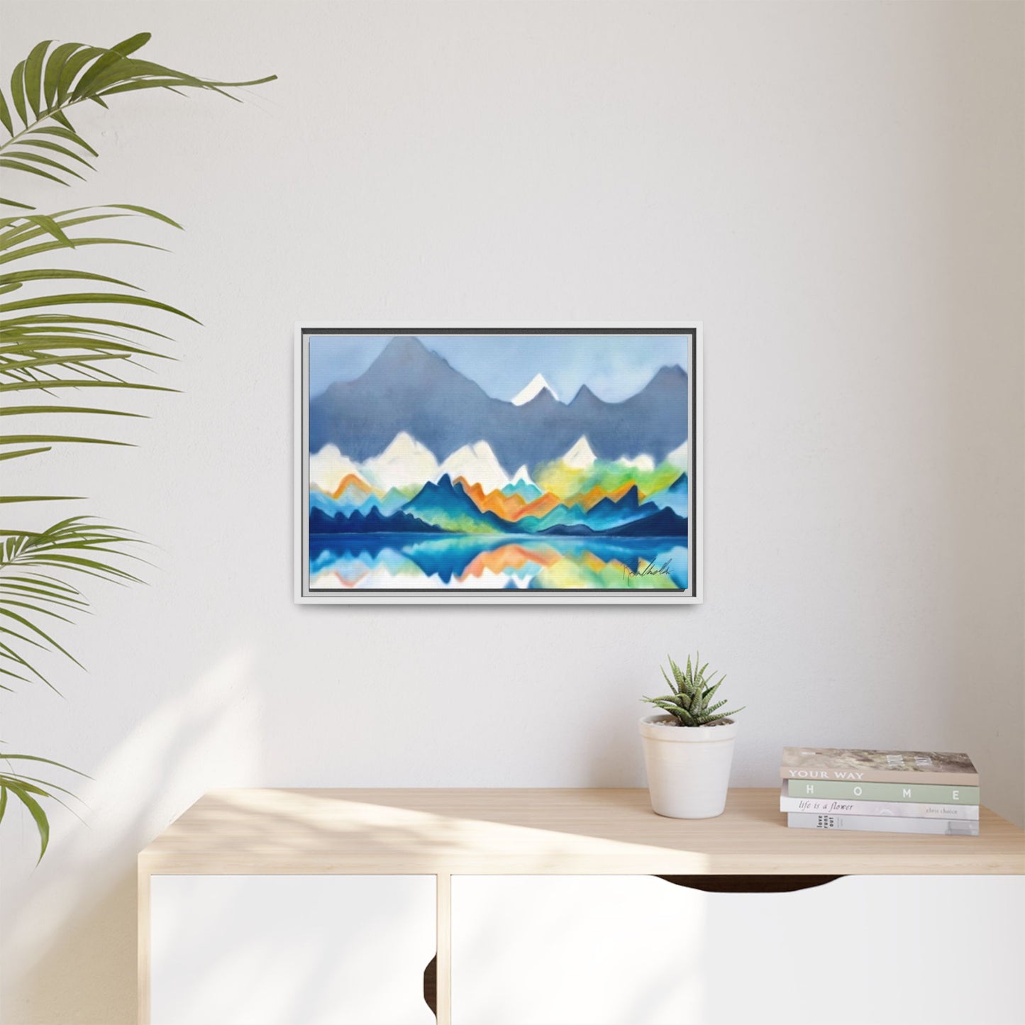 Blue and Gray Smokey Mountains Framed Wall Art