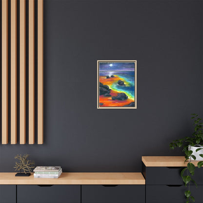 Beach at Night Frame Wall Art