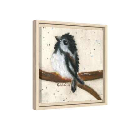 Black Finch Bird Framed Wall Art