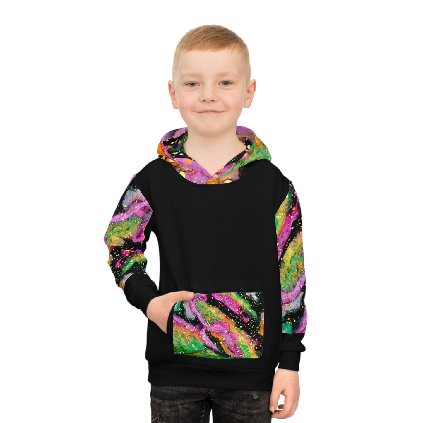 Neon Galaxy Children's Hoodie (AOP)