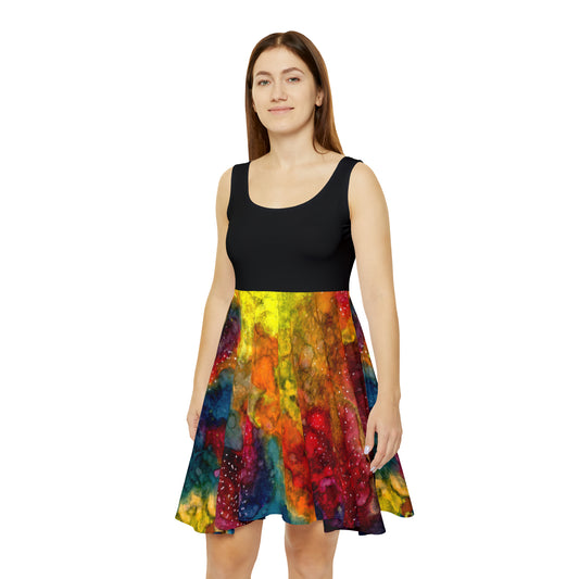 Sunset Clouds Galaxy Women's Skater Dress (AOP)