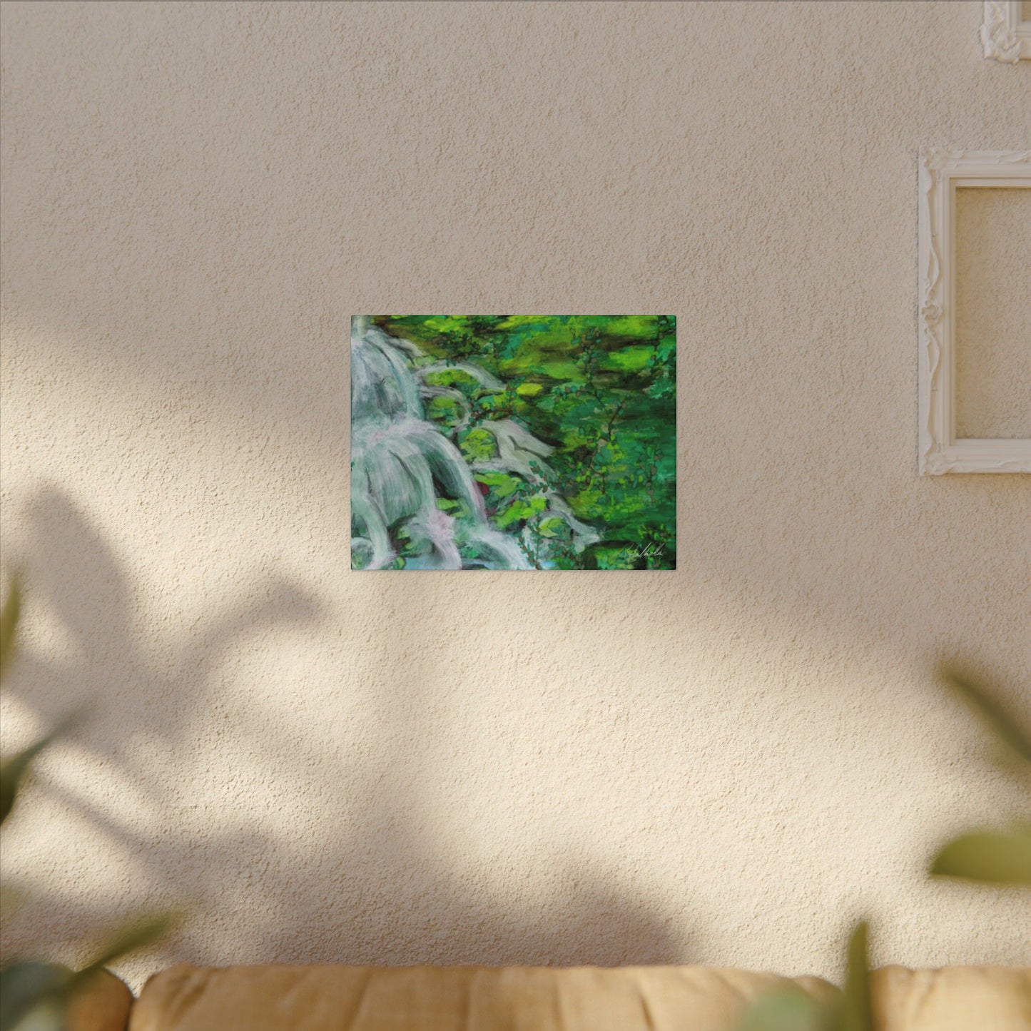 Mossy Waterfall Canvas Gallery Wrap