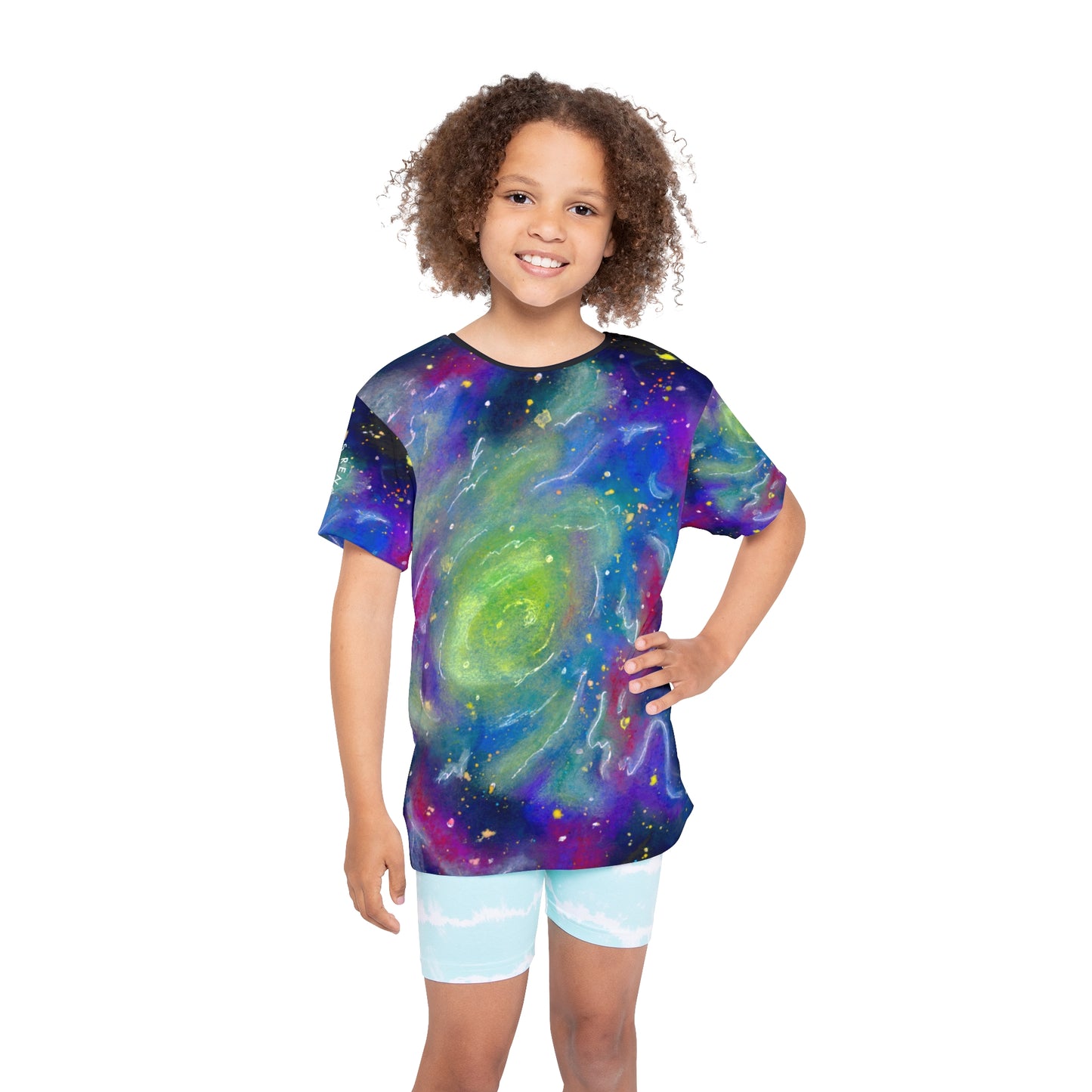 Rainbow Vortex Galaxy Kids Sports Jersey (AOP)