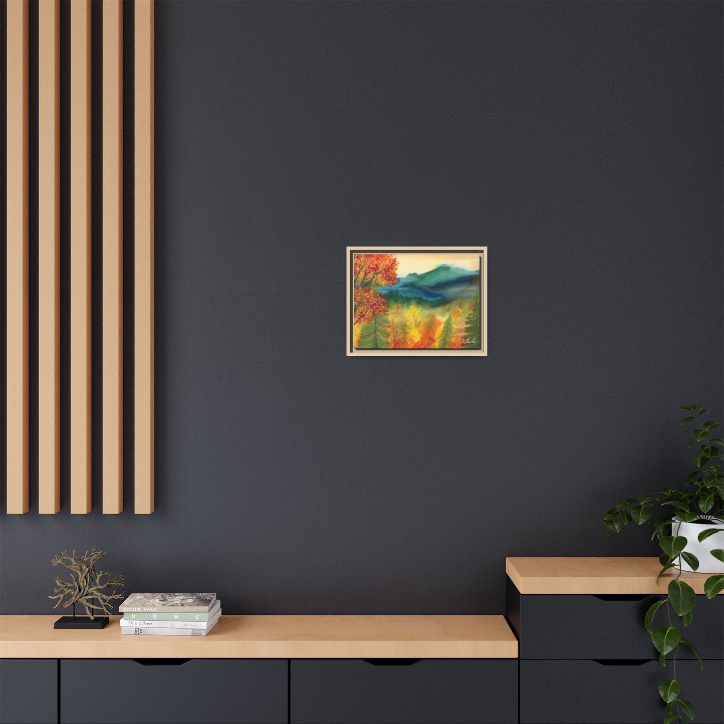 Fall Mountains Framed Wall Art