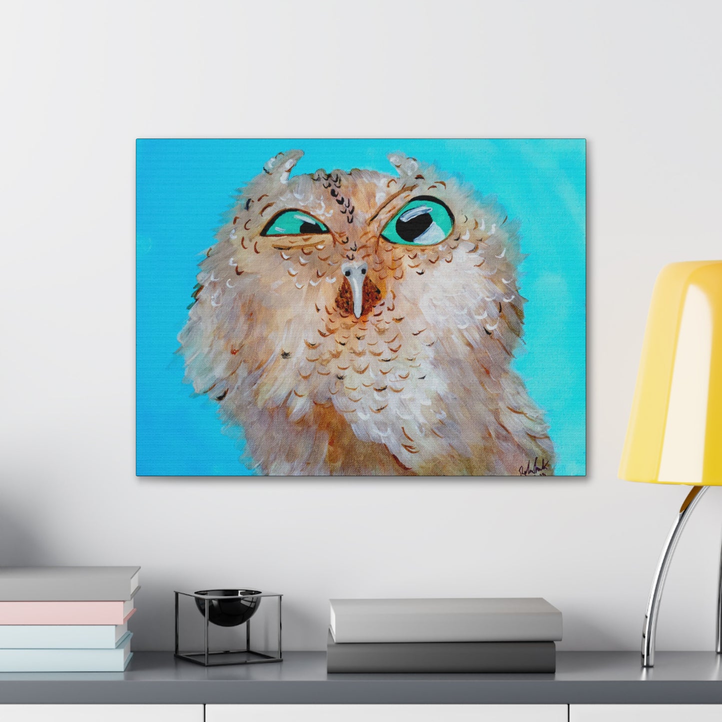 Grumpy Owl Canvas Gallery Wraps