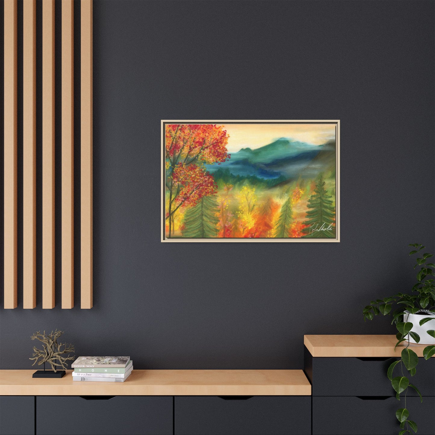 Fall Mountains Framed Wall Art