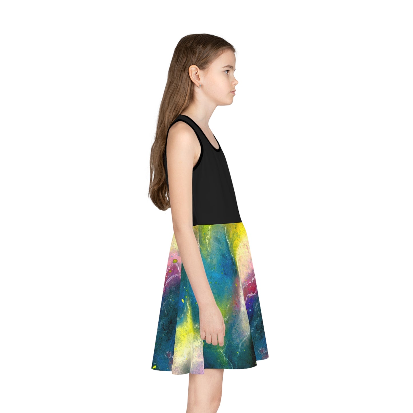 Sunrise Galaxy Girls' Sleeveless Sundress (AOP)