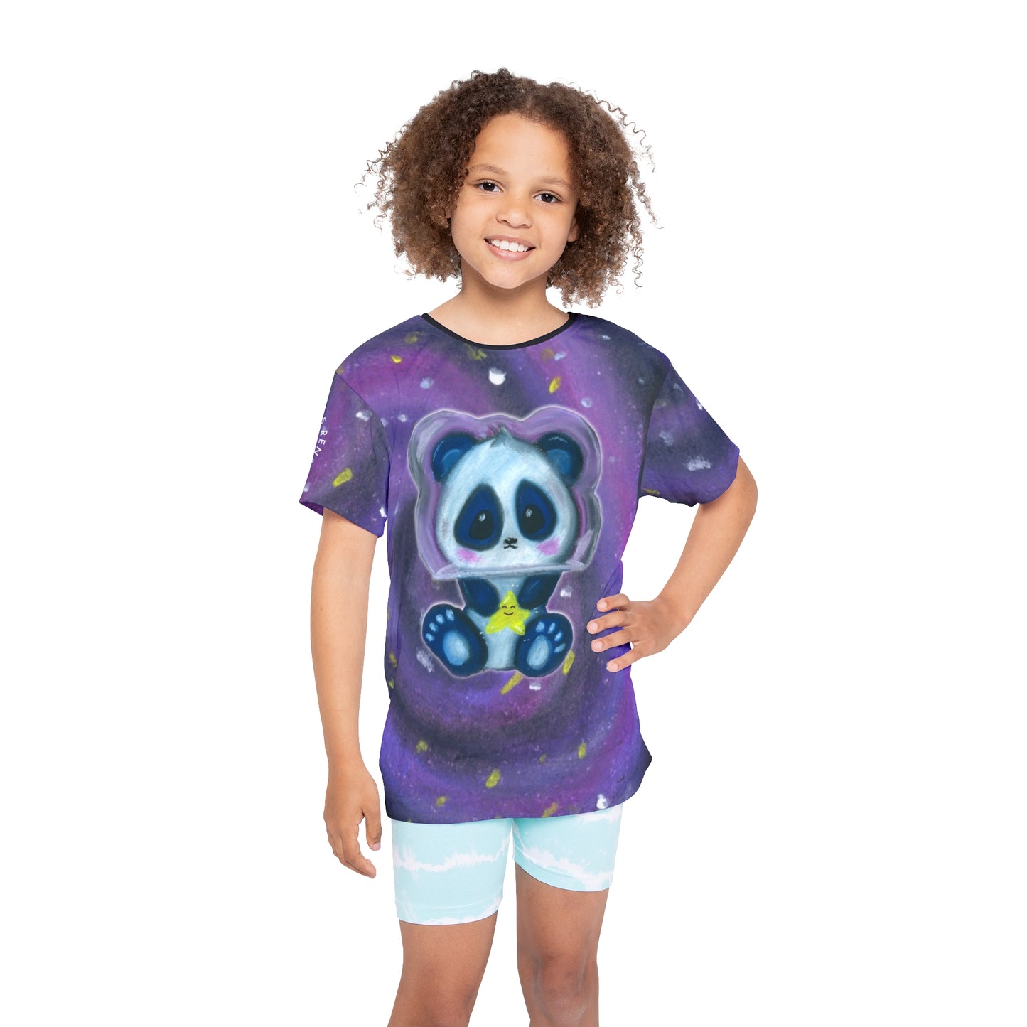 Kids Panda Galaxy Jersey — Cute Star-Holding Panda All-Over Print