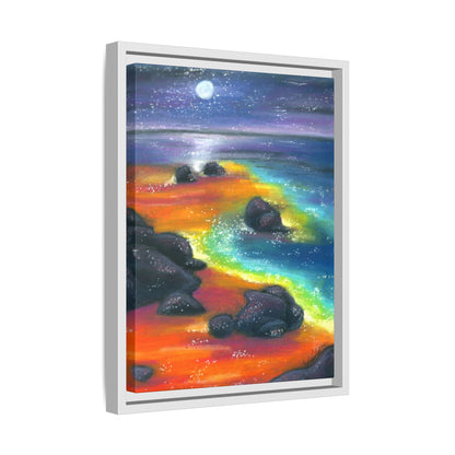 Beach at Night Frame Wall Art