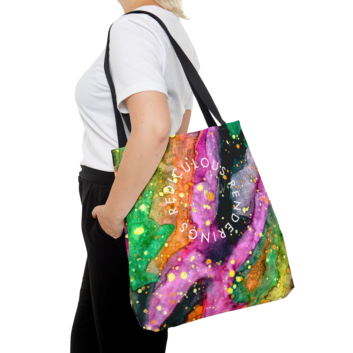 Neon Galaxy Tote