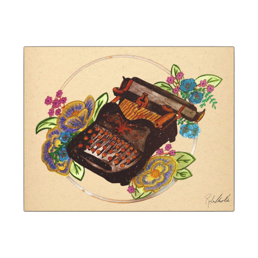 Vintage Typewriter Canvas Gallery Wrap