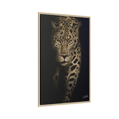 Leopard at Night Framed Wall Art