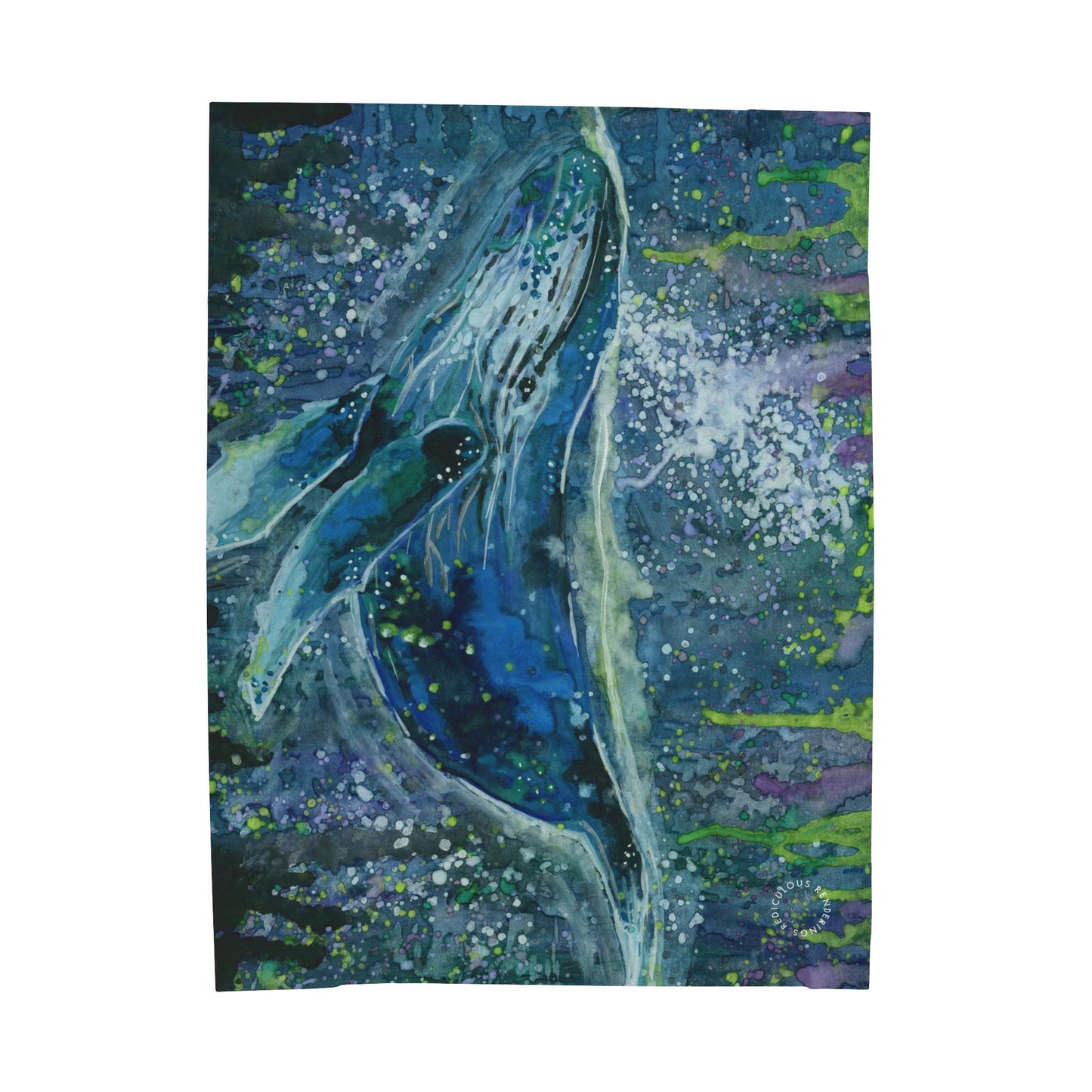 Whales Velveteen Plush Blanket