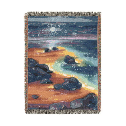 Abstract Beach Woven Blanket – Colorful Tapestry Throw