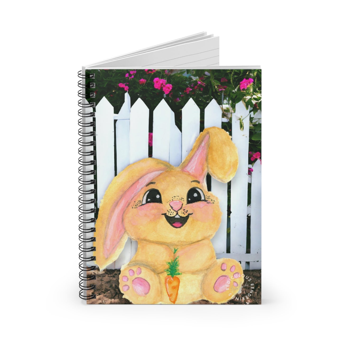 Bunny Ruled Line Notebook 118 Pages, Printed Cover,