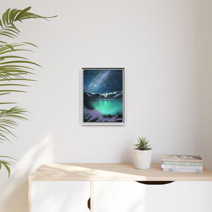 Night Sky over Spring Lake Framed Wall Art