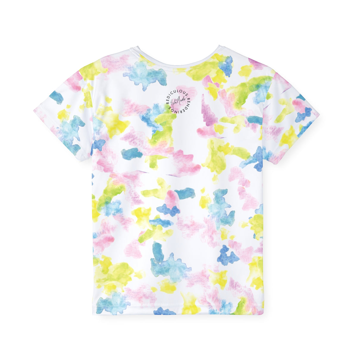 Kids Jersey — Watercolor Tie-Dye Dachshund Crew with 'Good Vibes'