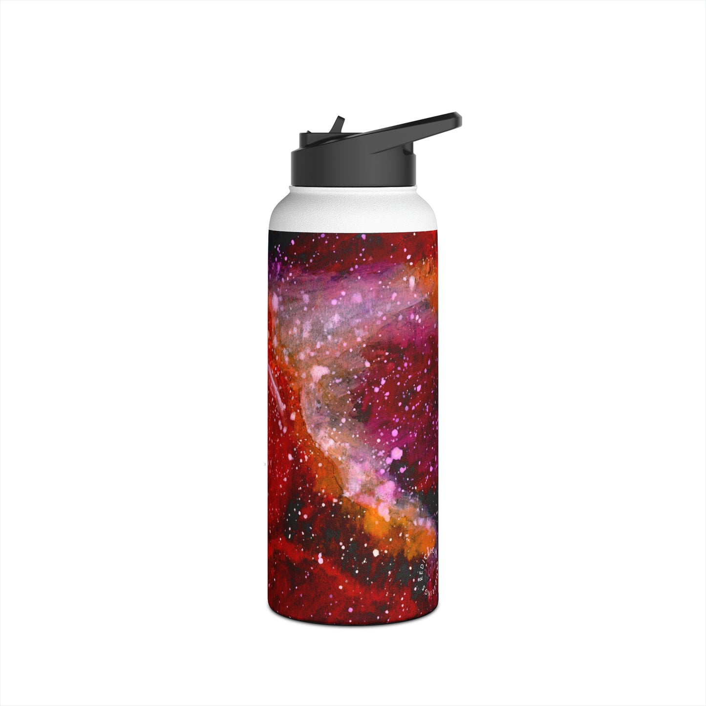 Orange Moons Galaxy Stainless Steel Water Bottle, Standard Lid