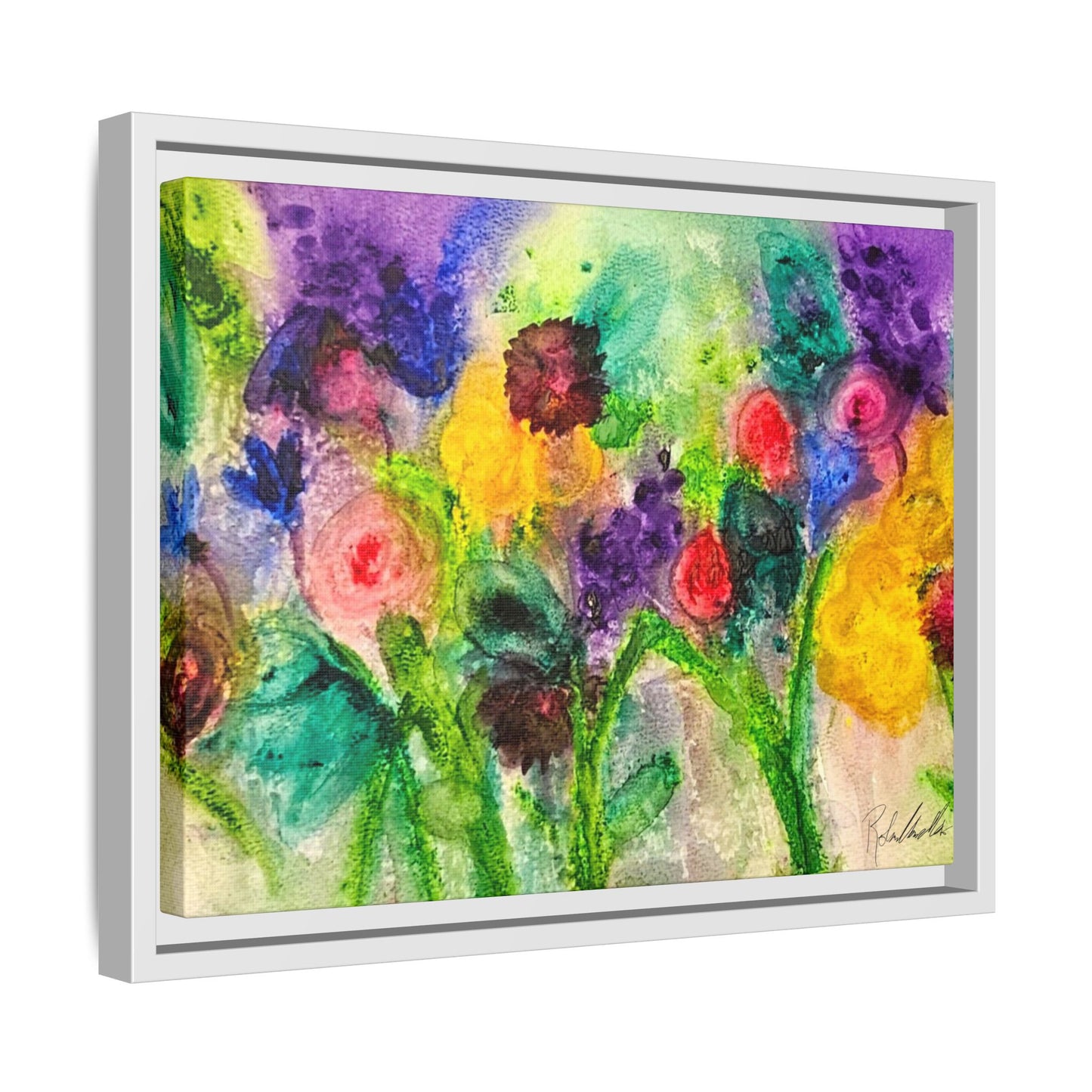 Abstract Flowers Framed Wall Art
