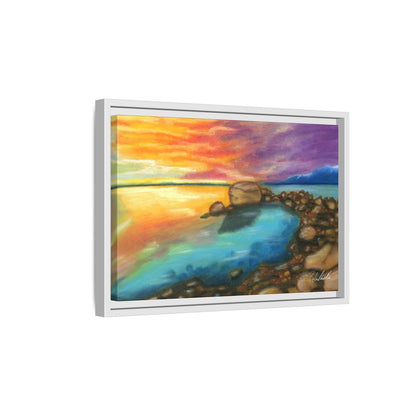 Sunset Ocean Beach Framed Wall Art