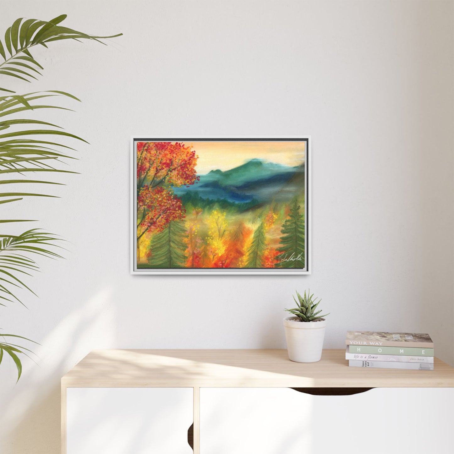 Fall Mountains Framed Wall Art