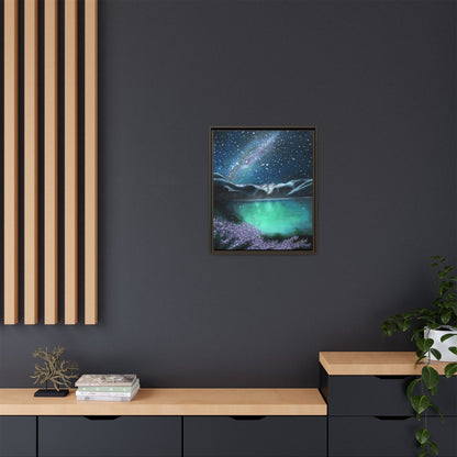 Night Sky over Spring Lake Framed Wall Art
