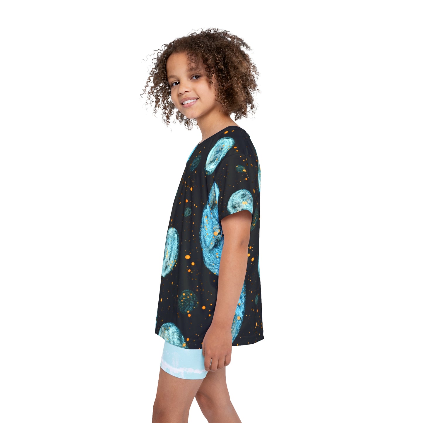 Little Blue Planets Galaxy Kids Sports Jersey (AOP)