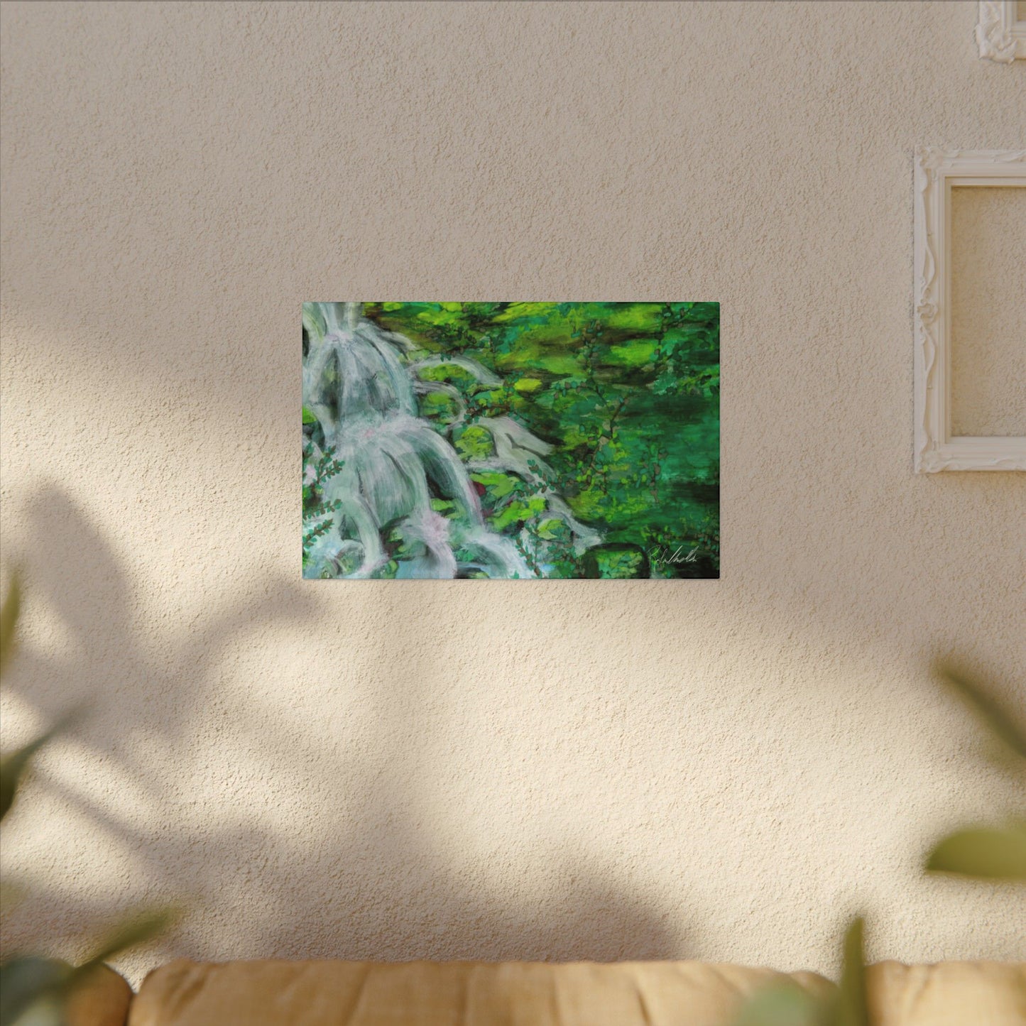 Mossy Waterfall Canvas Gallery Wrap