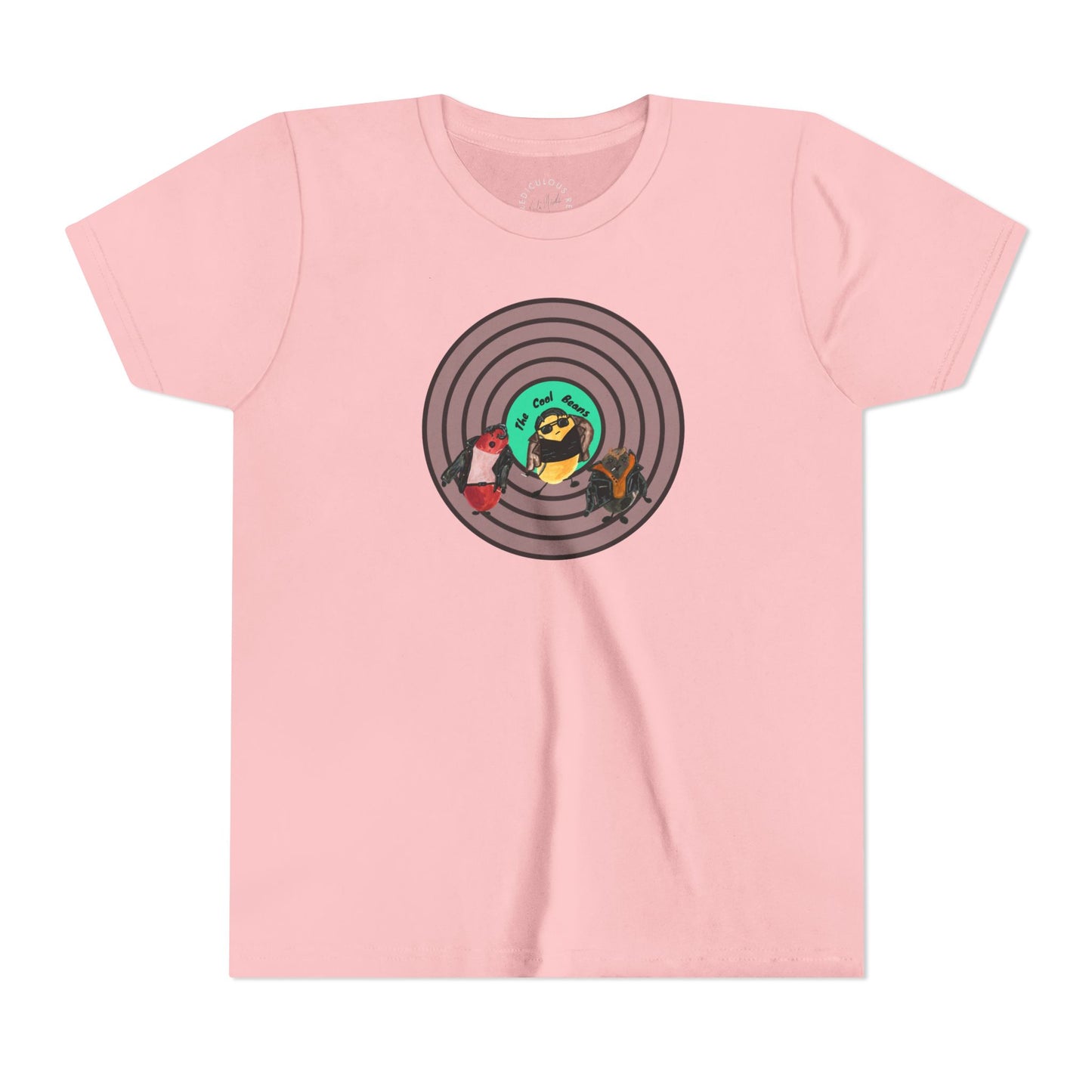 Youth Tee — Cute Cool Beans Retro Vinyl Graphic