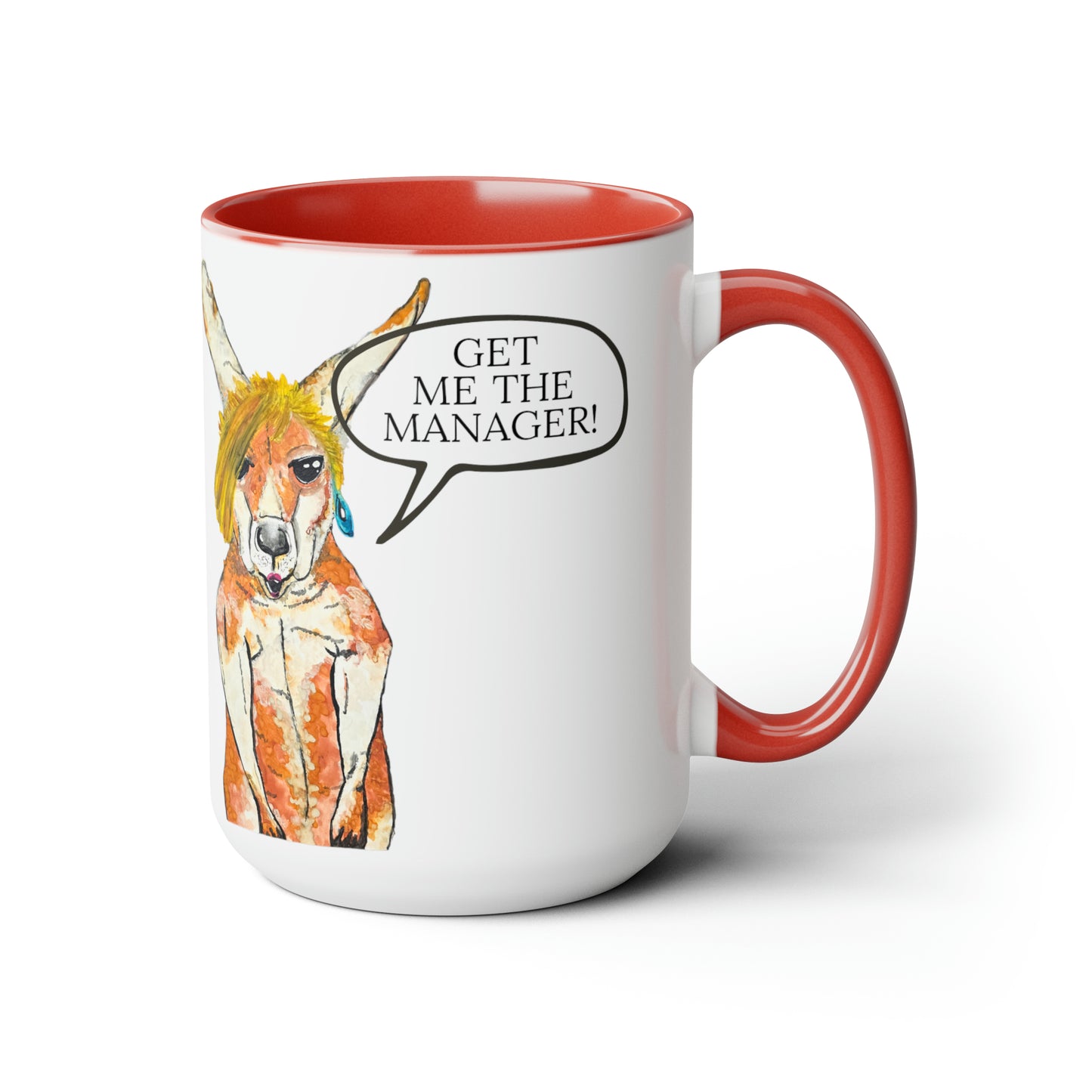 Karenroo Two-Tone Coffee Mugs, 15oz