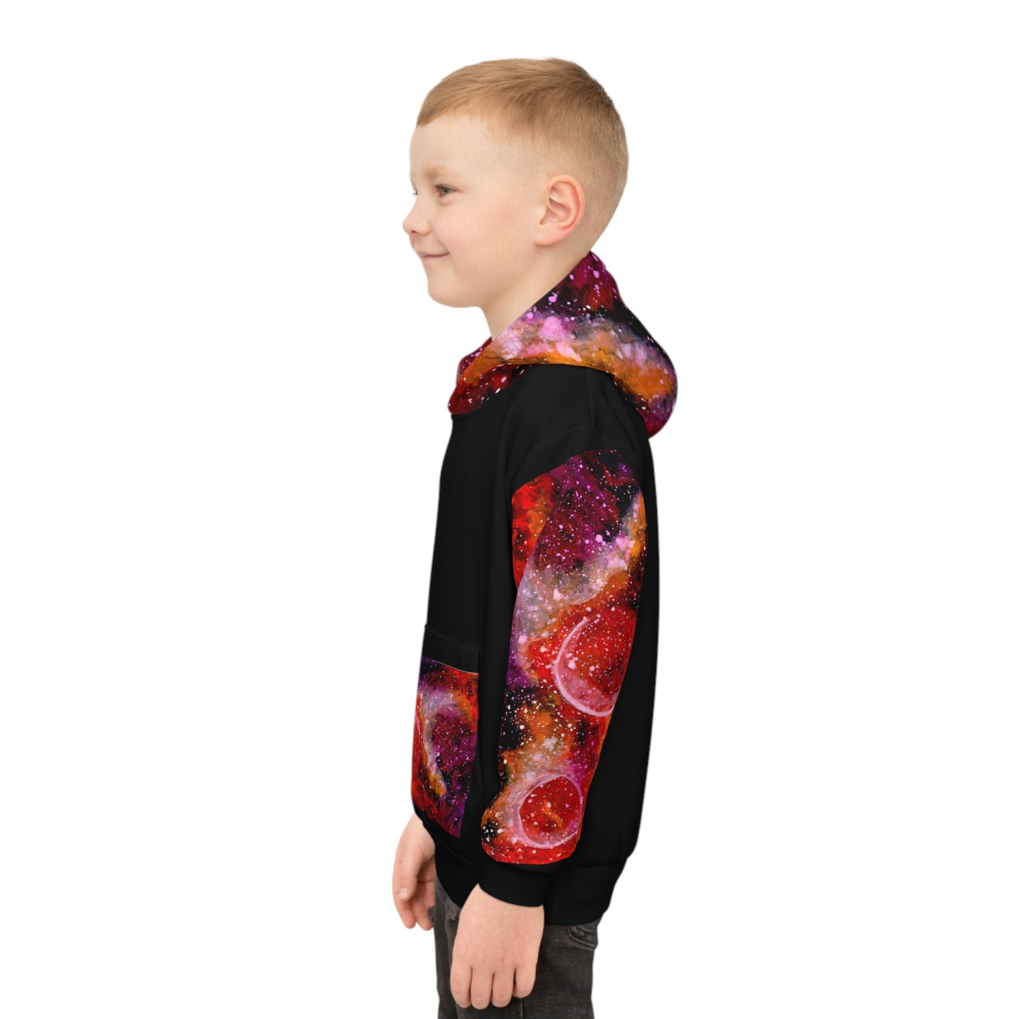 Orange Moons Galaxy Children's Hoodie (AOP)